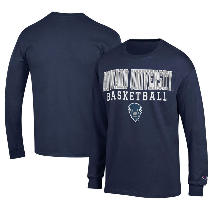 NCAA Howard Bison Icon Logo Basketball Jersey Long Sleeve T-Shirt