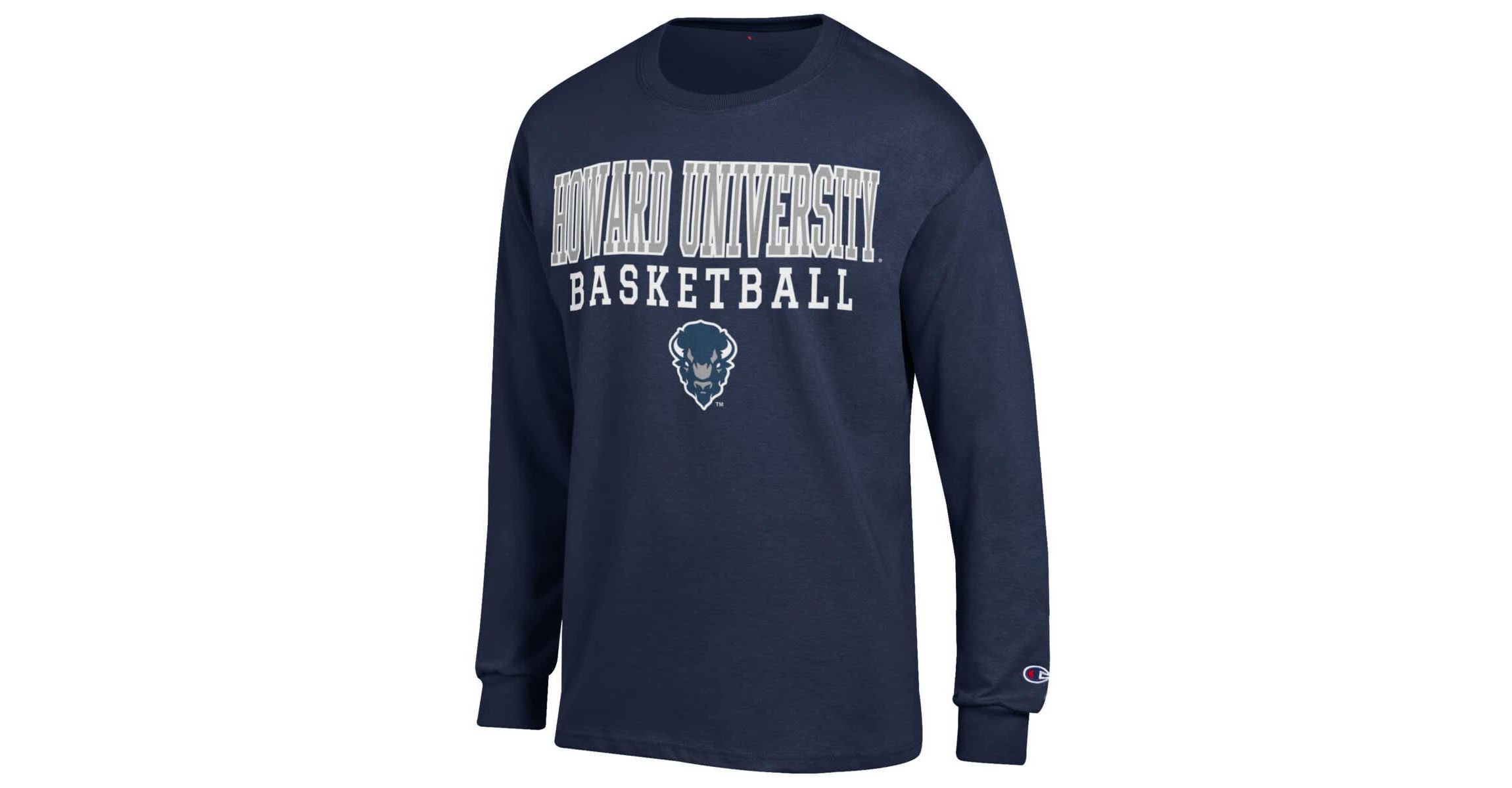 NCAA Howard Bison Icon Logo Basketball Jersey Long Sleeve T-Shirt