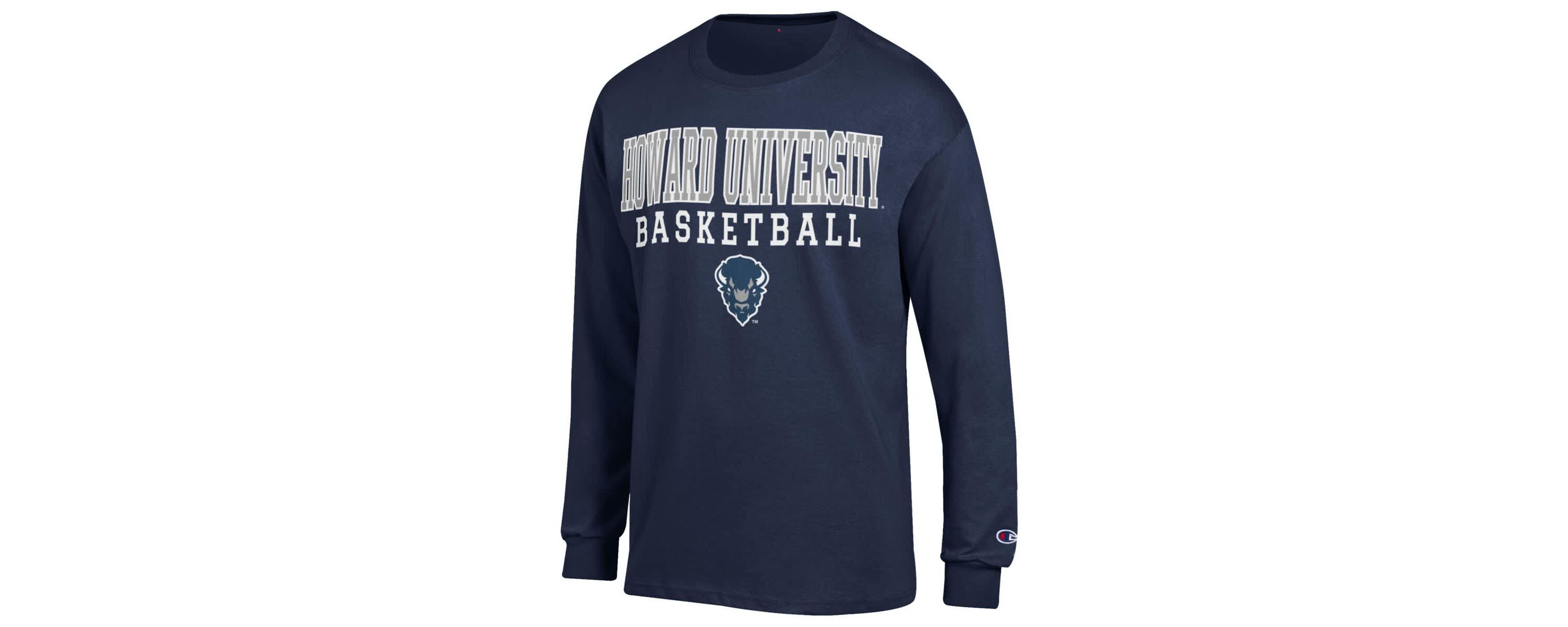 NCAA Howard Bison Icon Logo Basketball Jersey Long Sleeve T-Shirt