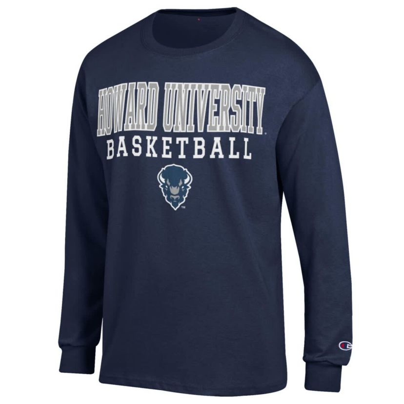 NCAA Howard Bison Icon Logo Basketball Jersey Long Sleeve T-Shirt