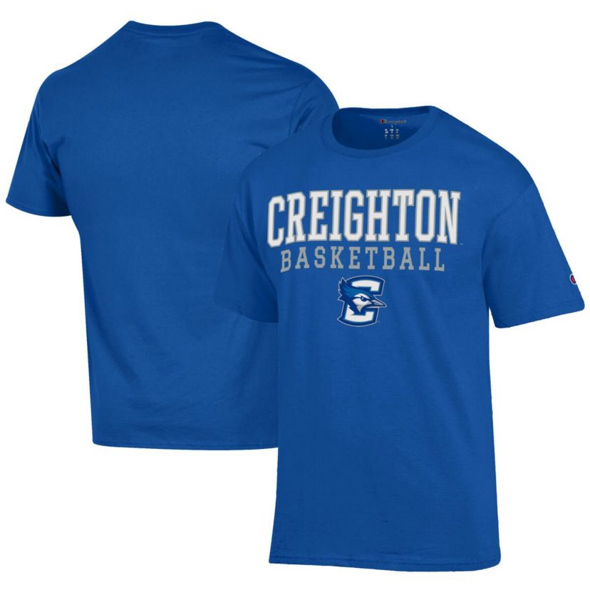 Creighton University Bluejays NCAA Creighton Bluejays Icon Logo Basketball Jersey T-Shirt