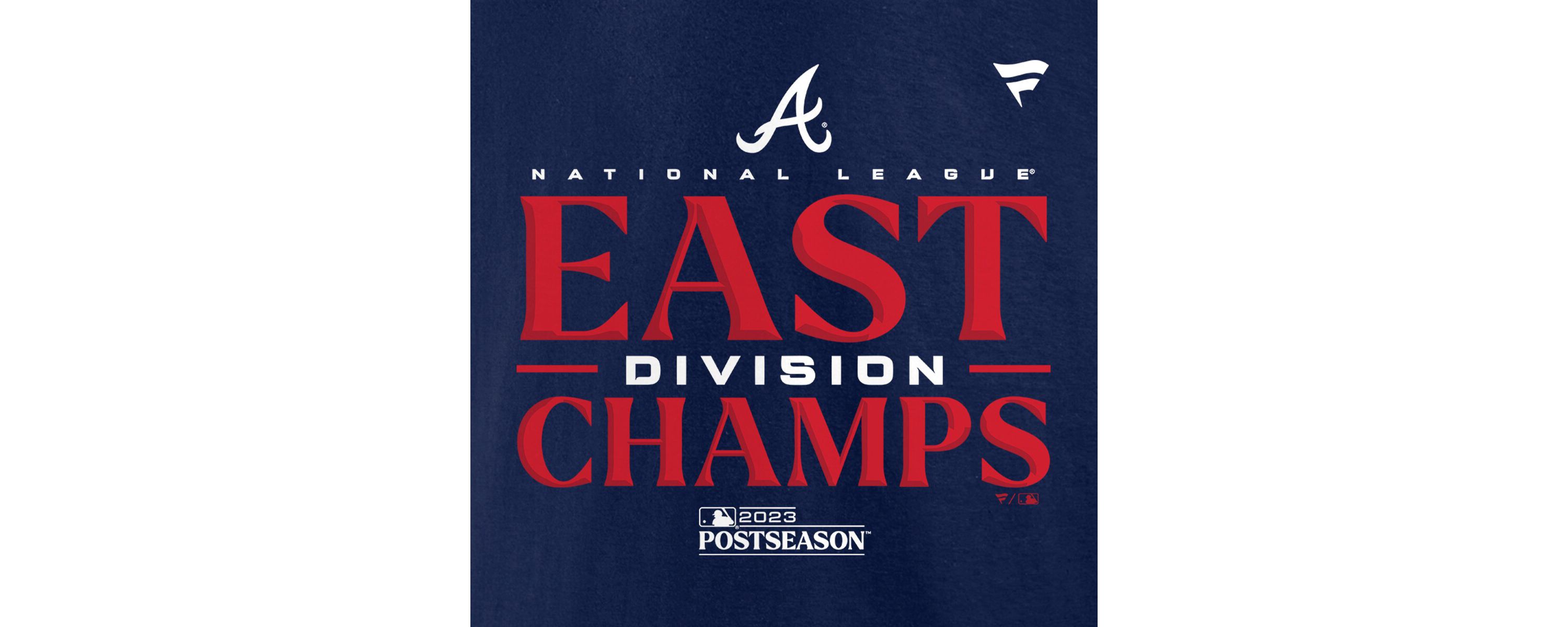 MLB Fanatics Atlanta Braves 2023 NL East Division s Locker Room Big & Tall T-Shirt