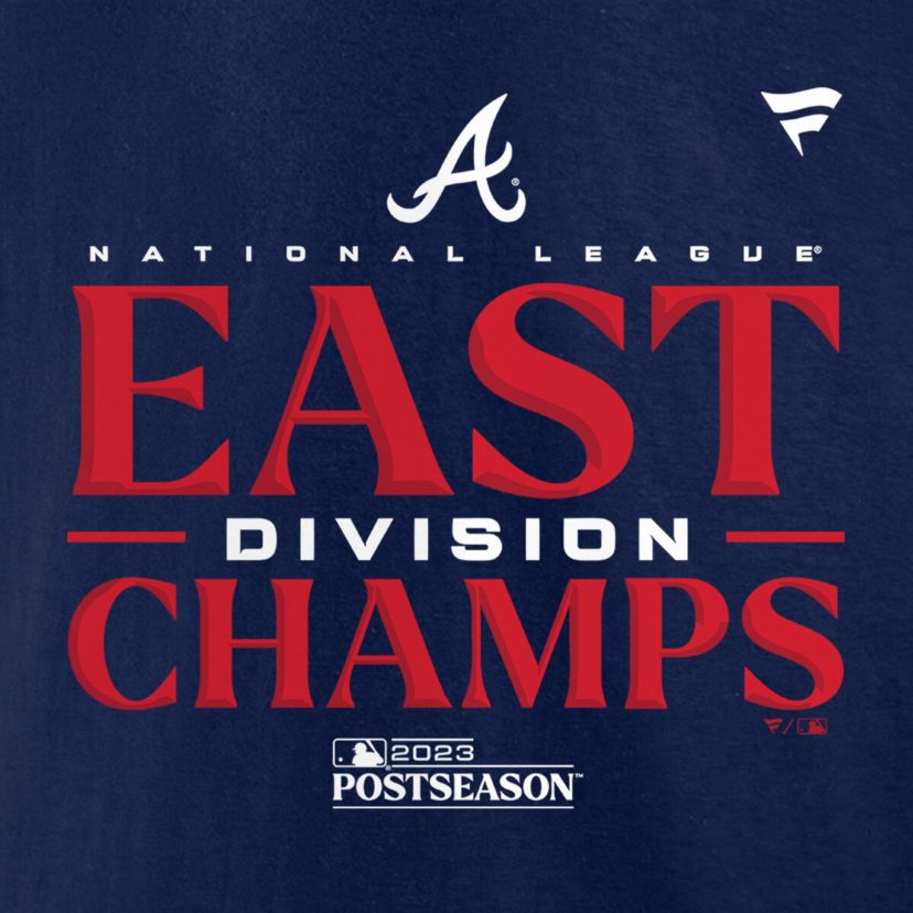 MLB Fanatics Atlanta Braves 2023 NL East Division s Locker Room Big & Tall T-Shirt