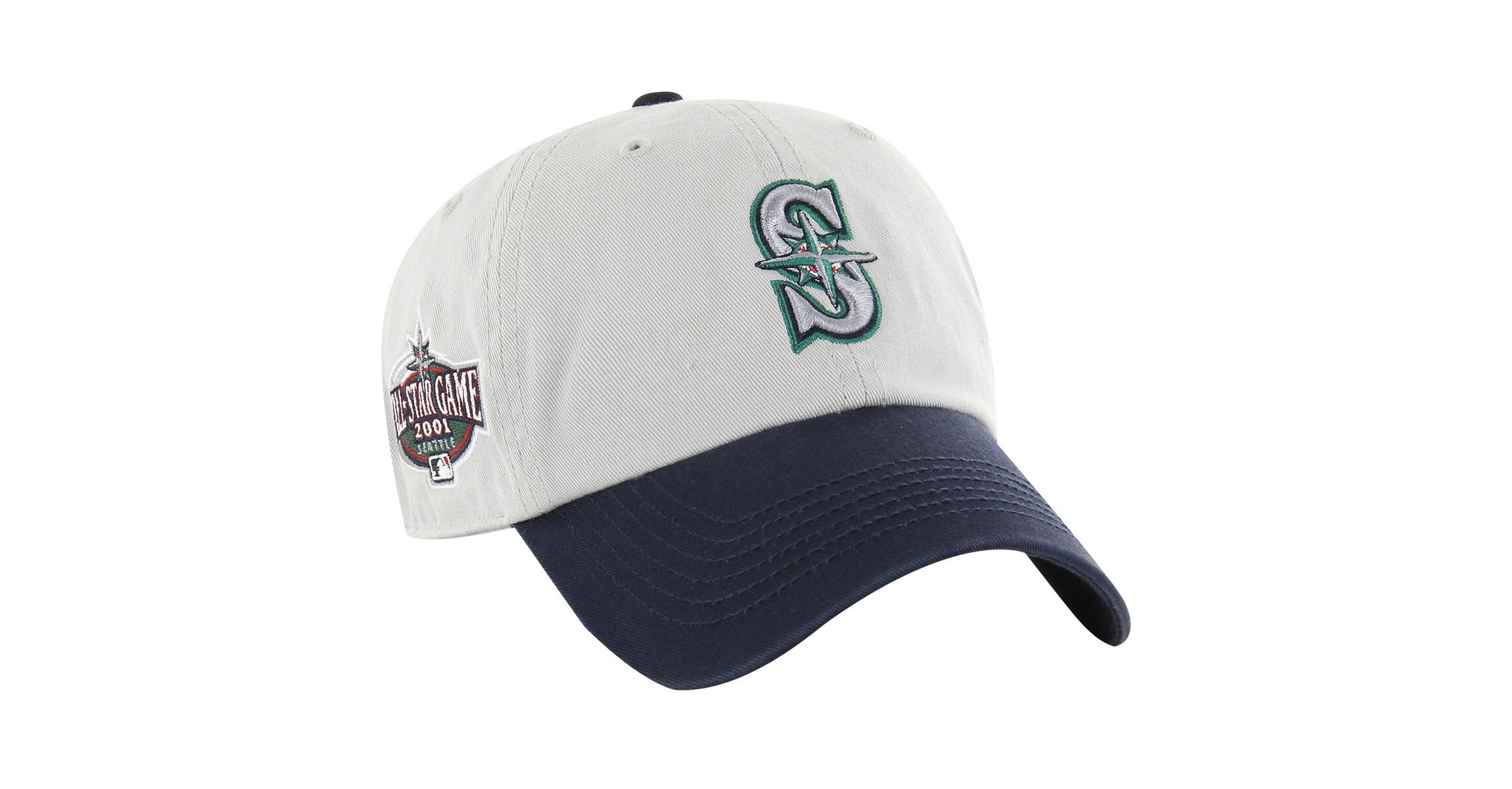 MLB Gray/Navy Seattle Mariners Sure Shot Classic Franchise Fitted Hat