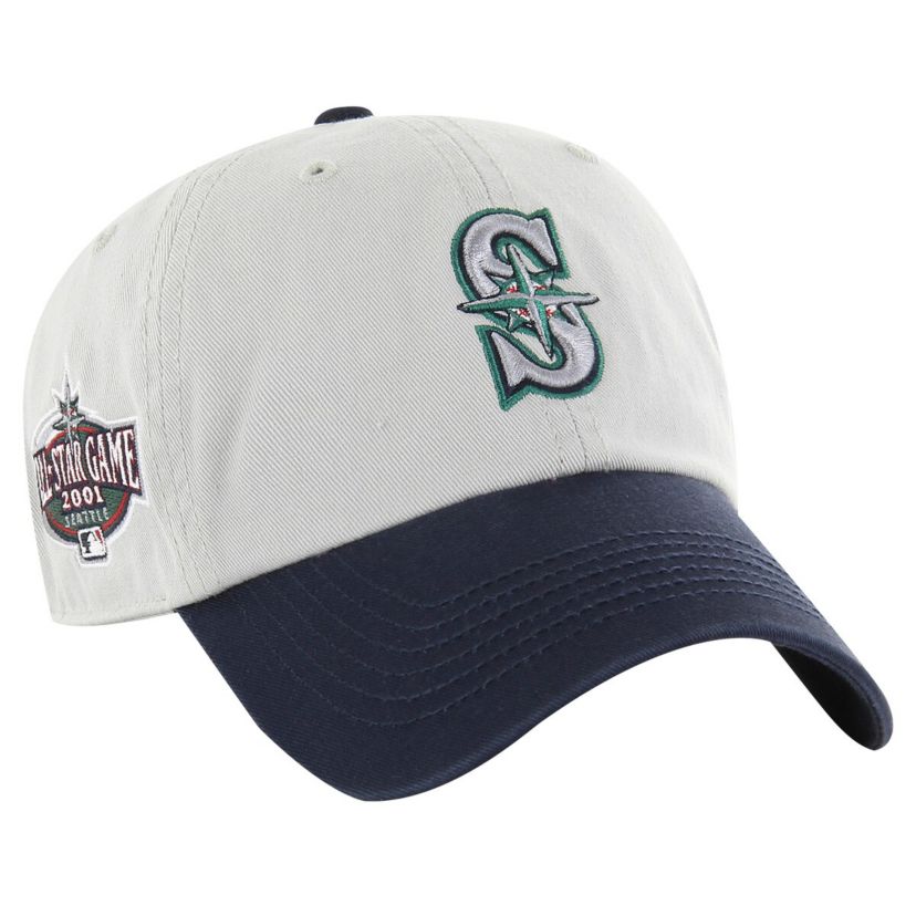 MLB Gray/Navy Seattle Mariners Sure Shot Classic Franchise Fitted Hat