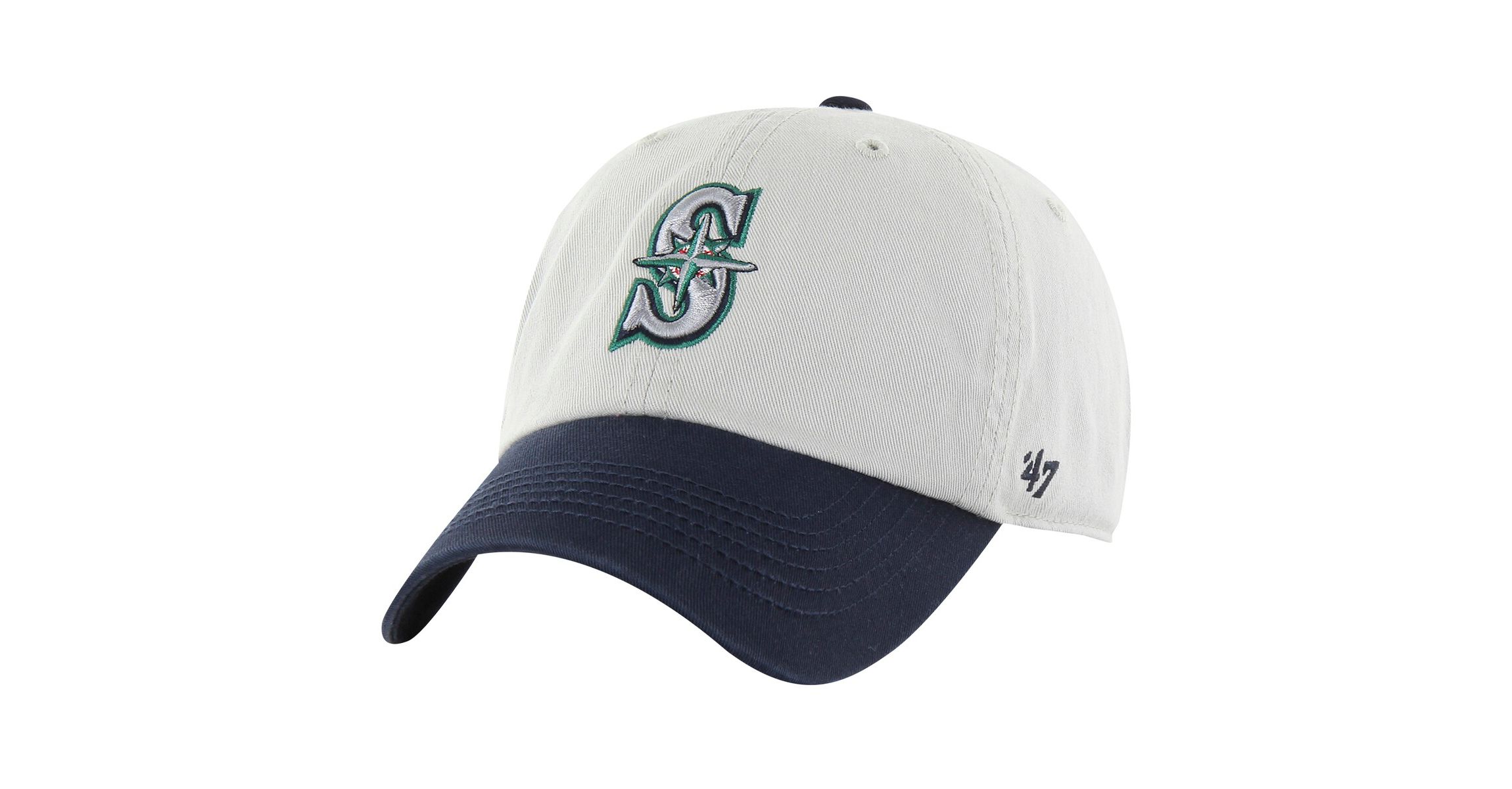 MLB Gray/Navy Seattle Mariners Sure Shot Classic Franchise Fitted Hat