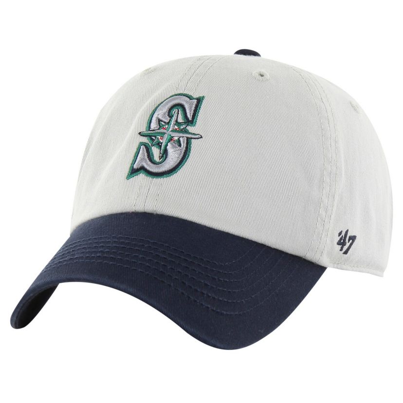 MLB Gray/Navy Seattle Mariners Sure Shot Classic Franchise Fitted Hat