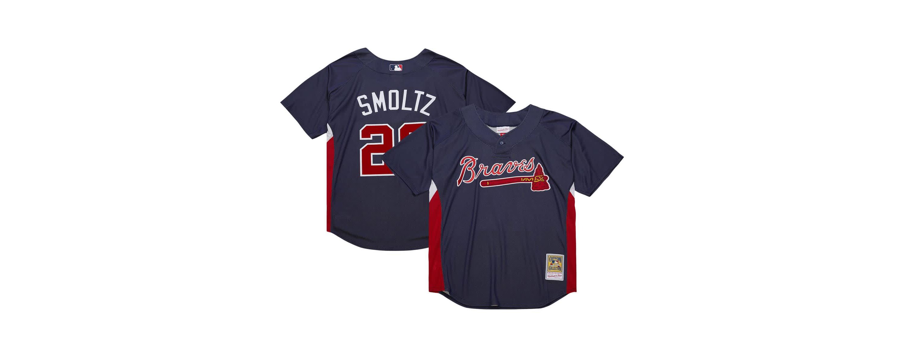 MLB John Smoltz Atlanta Braves Cooperstown Collection Mesh Batting Practice Jersey
