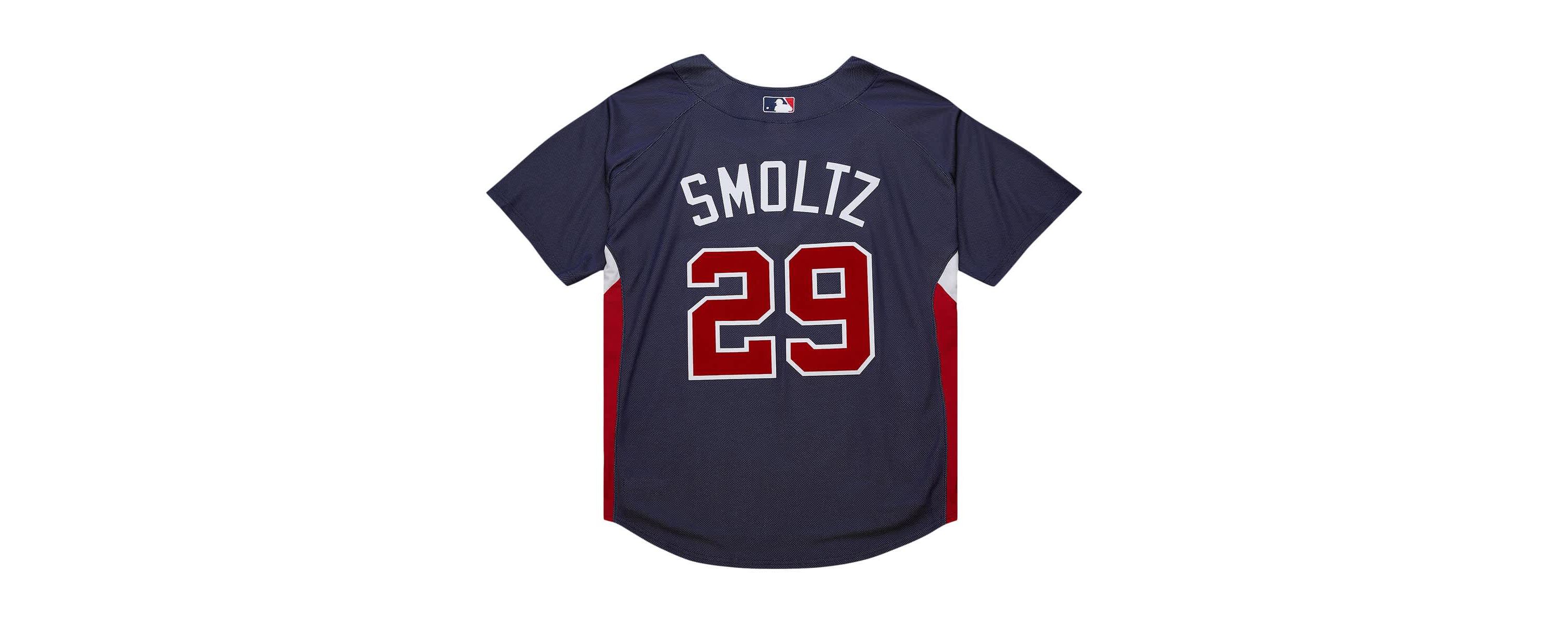 MLB John Smoltz Atlanta Braves Cooperstown Collection Mesh Batting Practice Jersey
