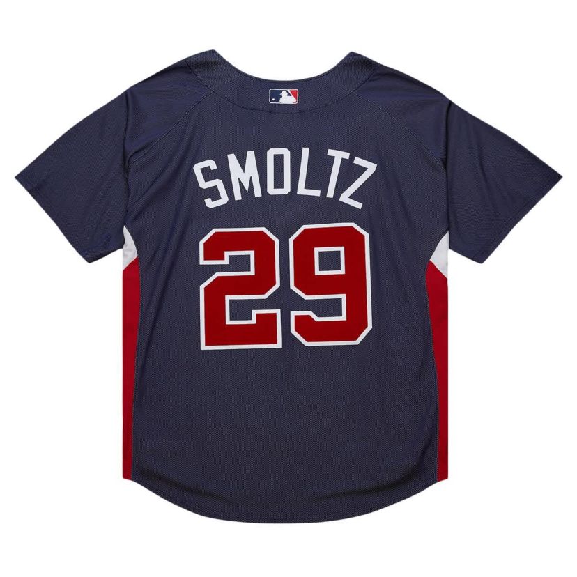 MLB John Smoltz Atlanta Braves Cooperstown Collection Mesh Batting Practice Jersey