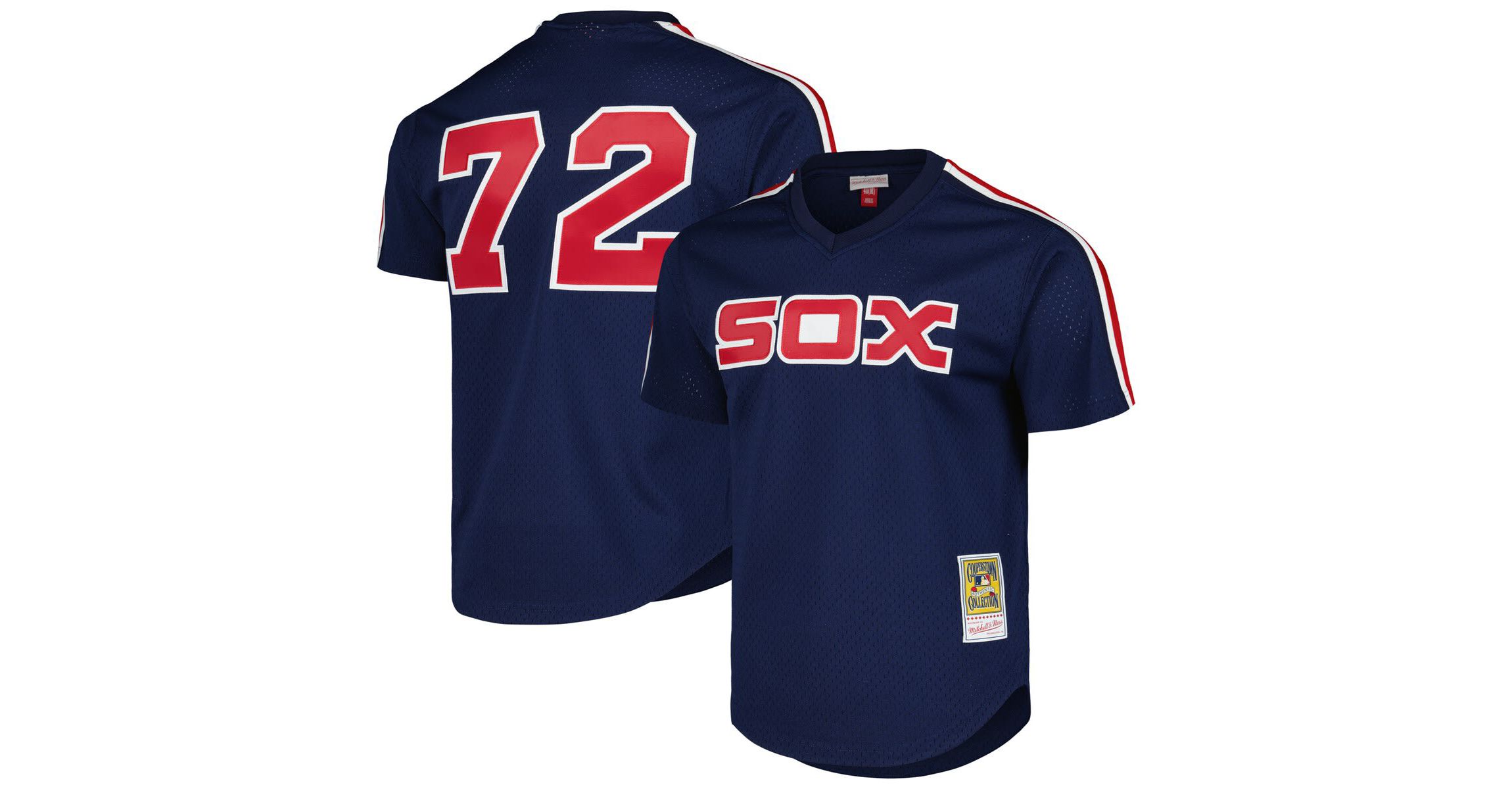 Chicago White Sox MLB Carlton Fisk Chicago Sox 1983 Cooperstown Collection Mesh Batting Practice Jersey