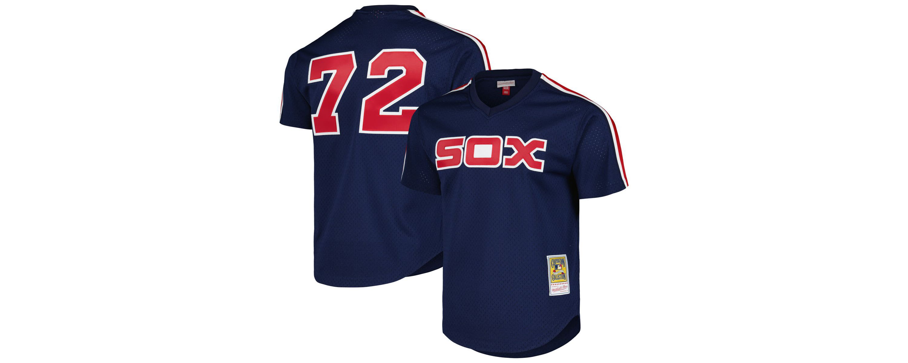 Chicago White Sox MLB Carlton Fisk Chicago Sox 1983 Cooperstown Collection Mesh Batting Practice Jersey