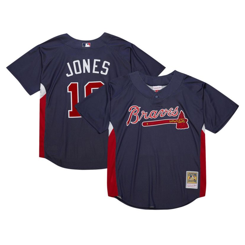 MLB Chipper Jones Atlanta Braves Cooperstown Collection 2007 Batting Practice Jersey