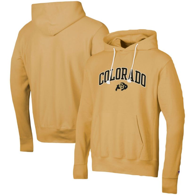 NCAA Colorado Buffaloes Skinny Arch Over Vintage Wash Pullover Hoodie