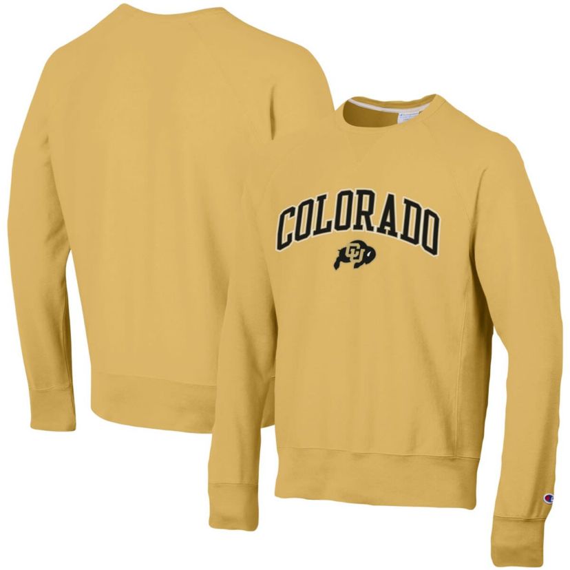 NCAA Colorado Buffaloes Skinny Arch Over Vintage Wash Pullover Sweatshirt
