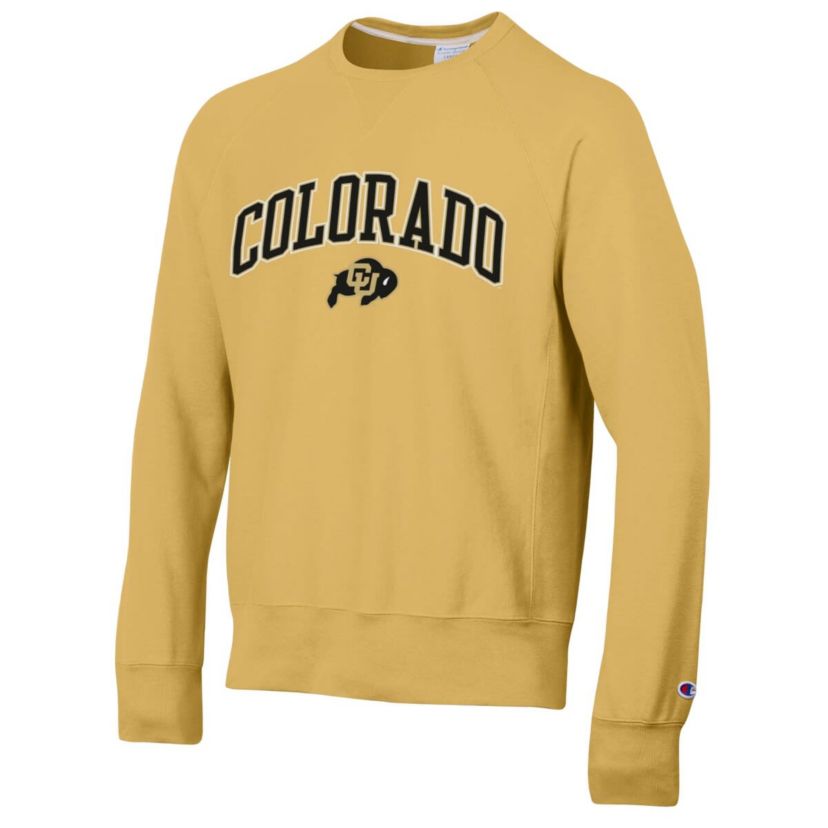 NCAA Colorado Buffaloes Skinny Arch Over Vintage Wash Pullover Sweatshirt