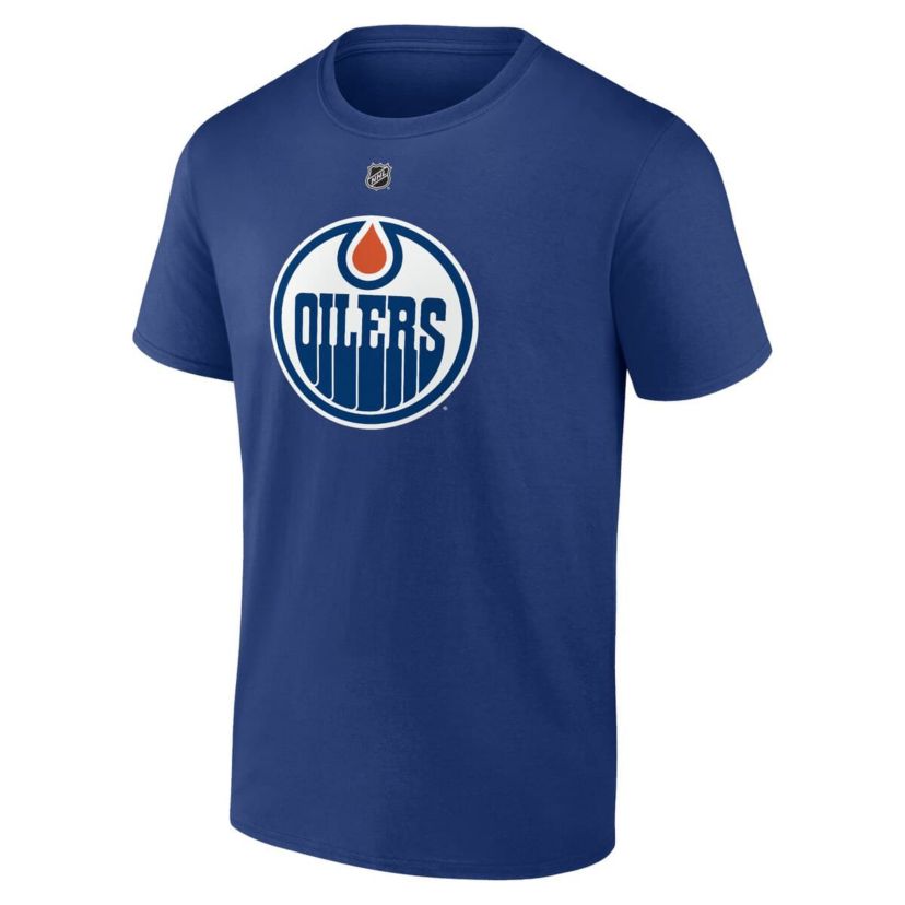 NHL Fanatics Zach Hyman Edmonton Oilers Authentic Stack Name & Number T-Shirt