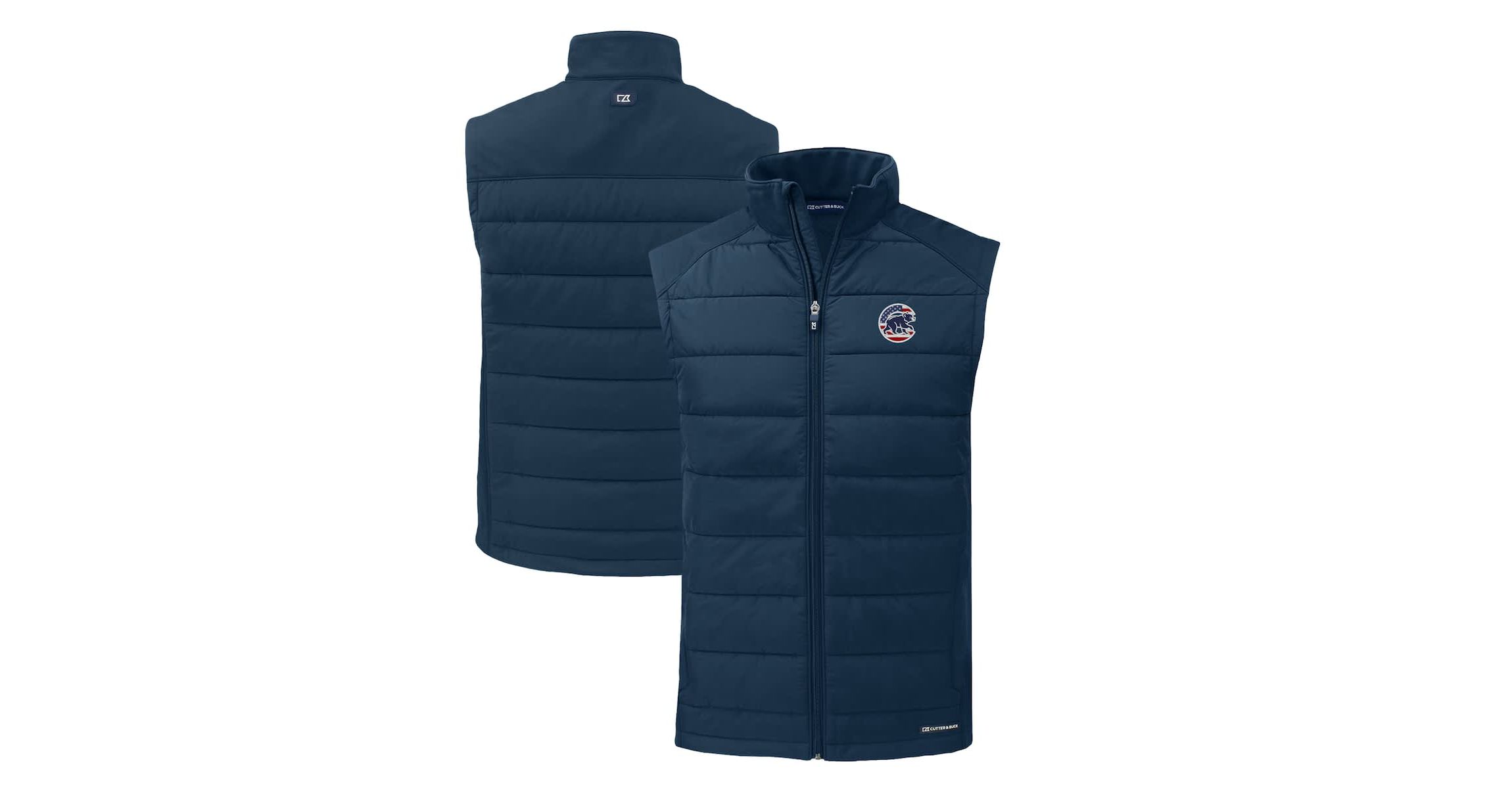 MLB Chicago Cubs Stars & Stripes Evoke Hybrid Eco Softshell Recycled Full-Zip Vest