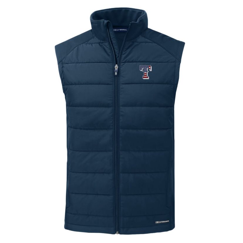 MLB Texas Rangers Stars & Stripes Evoke Hybrid Eco Softshell Recycled Full-Zip Vest