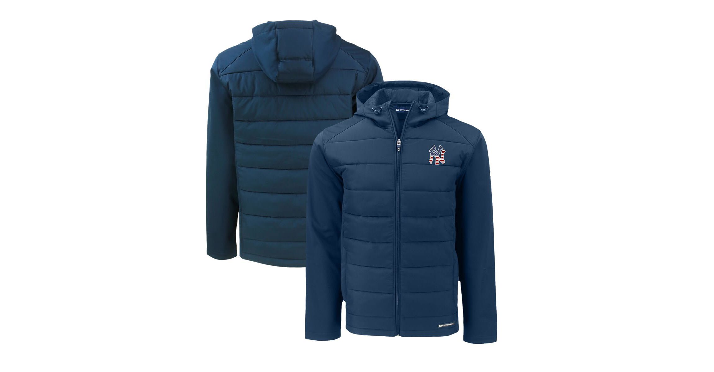 MLB New York Yankees Stars & Stripes Evoke Hybrid Eco Softshell Recycled Full-Zip Hoodie Jacket