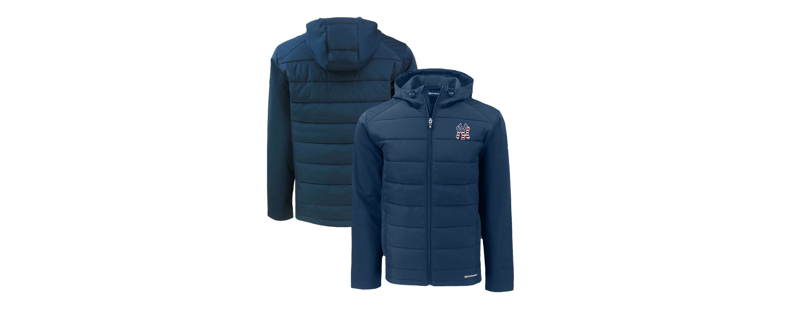MLB New York Yankees Stars & Stripes Evoke Hybrid Eco Softshell Recycled Full-Zip Hoodie Jacket