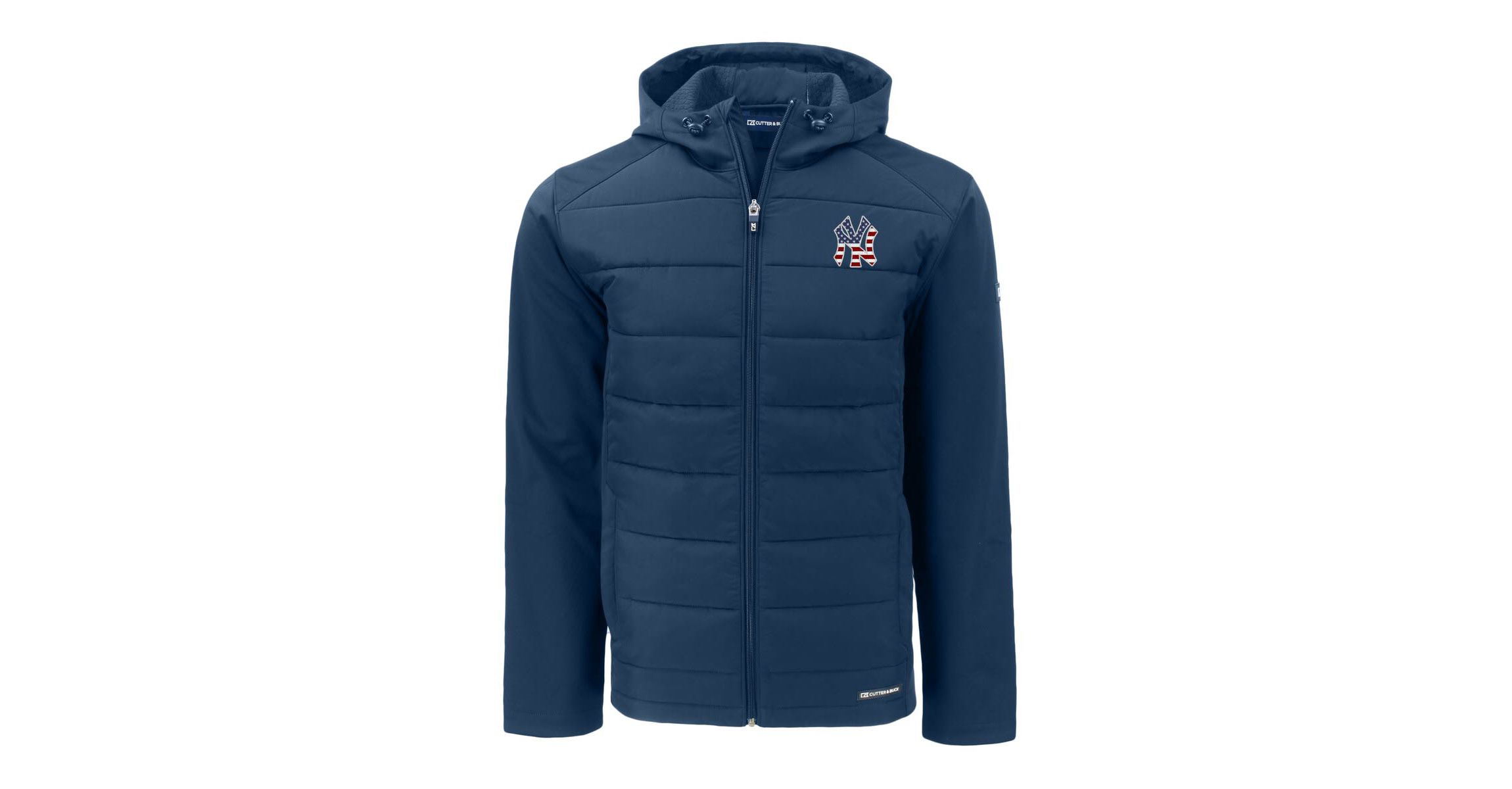MLB New York Yankees Stars & Stripes Evoke Hybrid Eco Softshell Recycled Full-Zip Hoodie Jacket