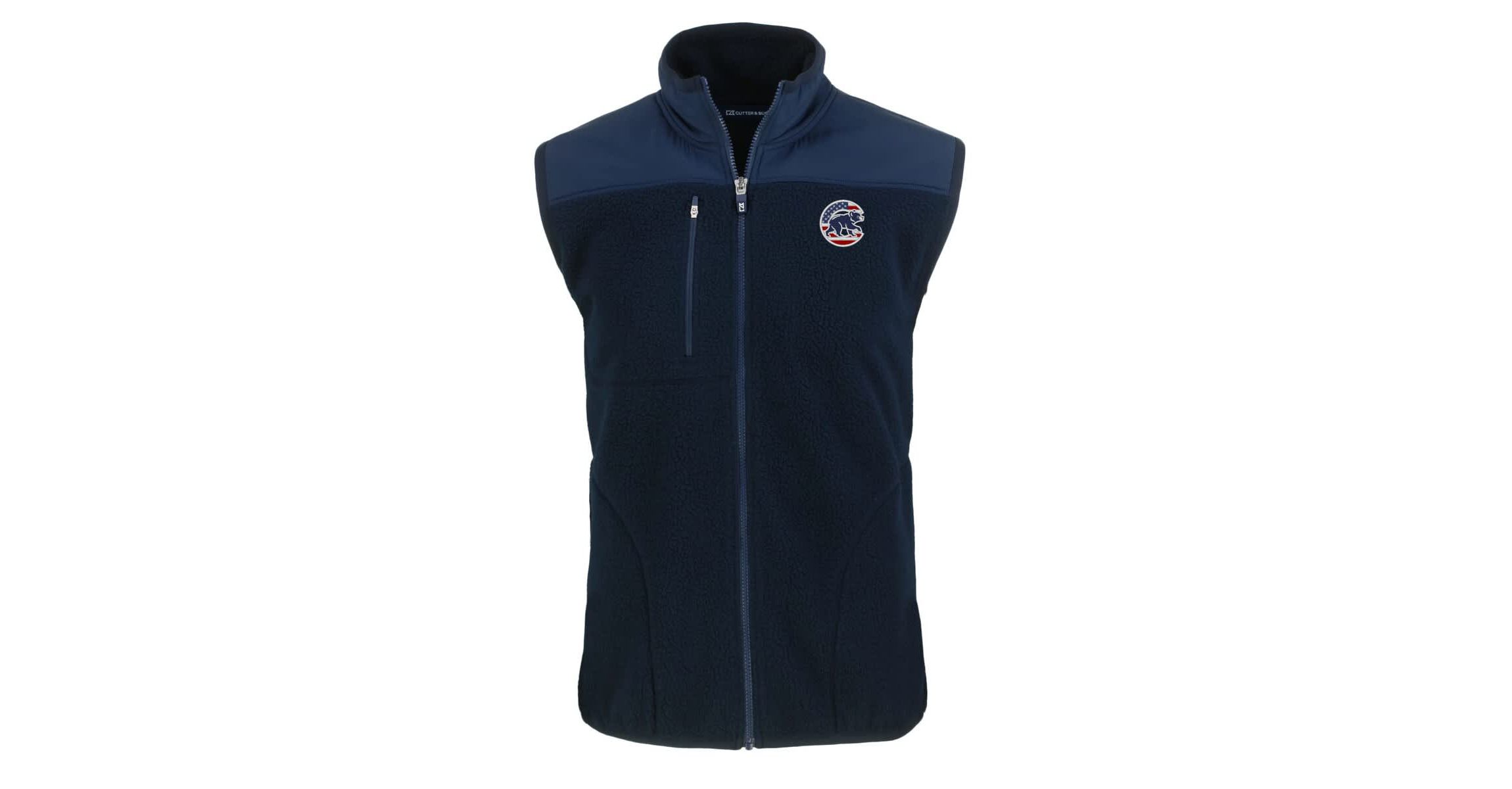 MLB Chicago Cubs Stars & Stripes Cascade Eco Sherpa Fleece Full-Zip Vest
