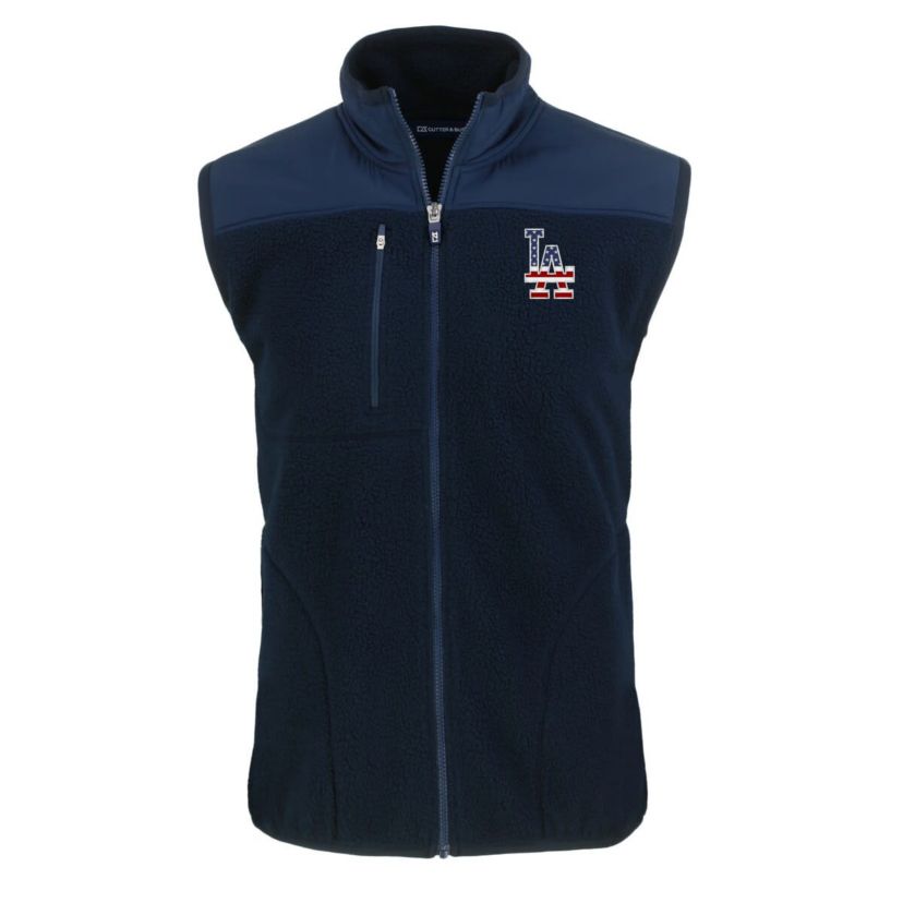 MLB Los Angeles Dodgers Stars & Stripes Cascade Eco Sherpa Fleece Full-Zip Vest