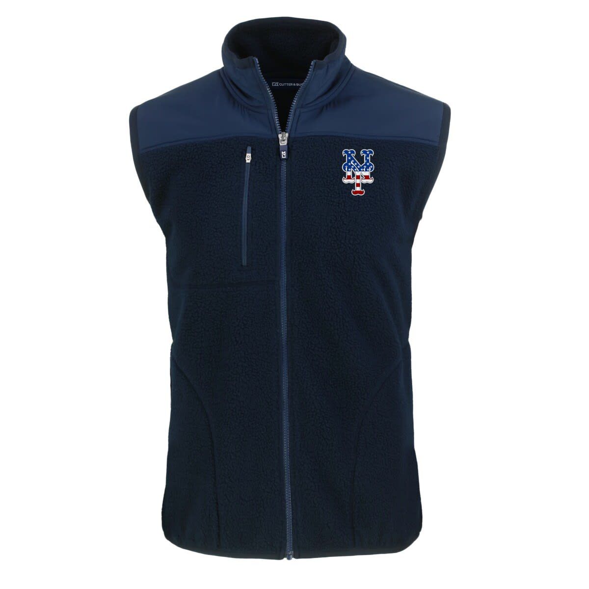 MLB New York Mets Stars & Stripes Cascade Eco Sherpa Fleece Full-Zip Vest