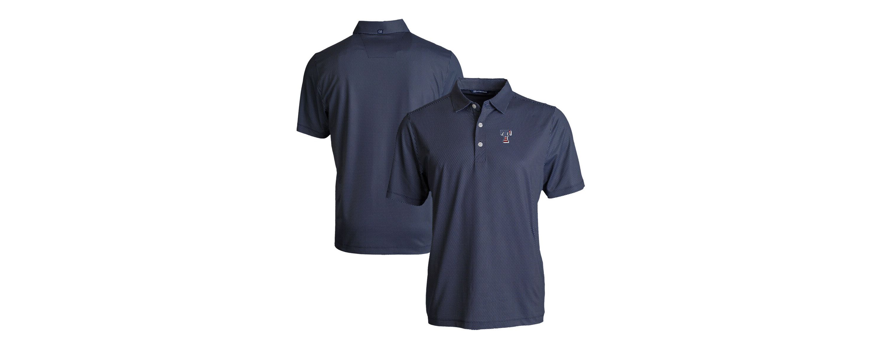 MLB Texas Rangers Stars & Stripes Pike Eco Symmetry Print Stretch Recycled Polo