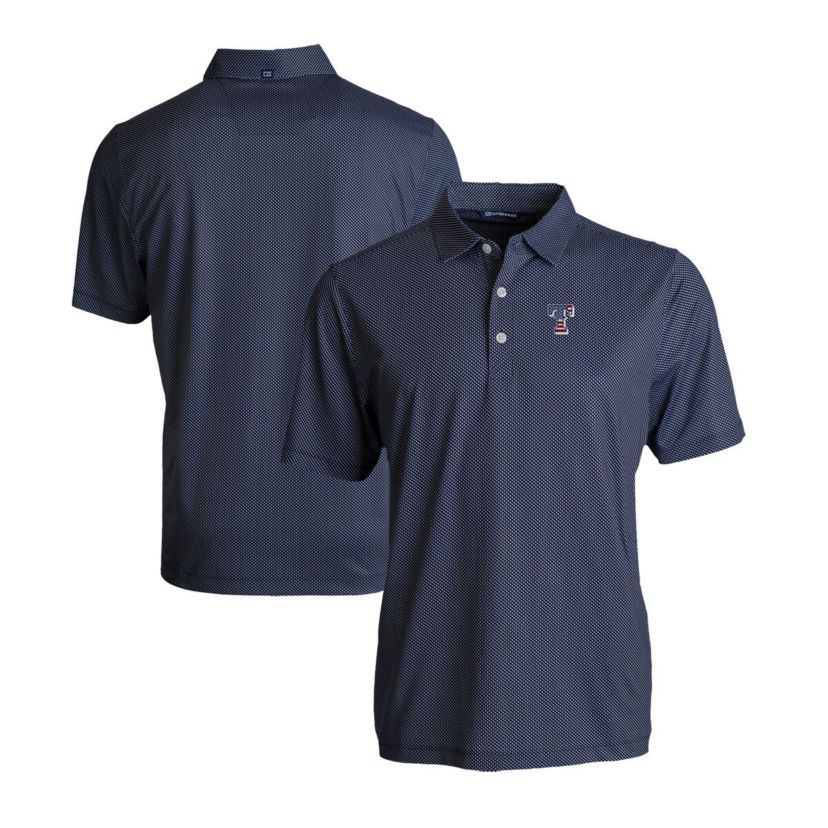 MLB Texas Rangers Stars & Stripes Pike Eco Symmetry Print Stretch Recycled Polo