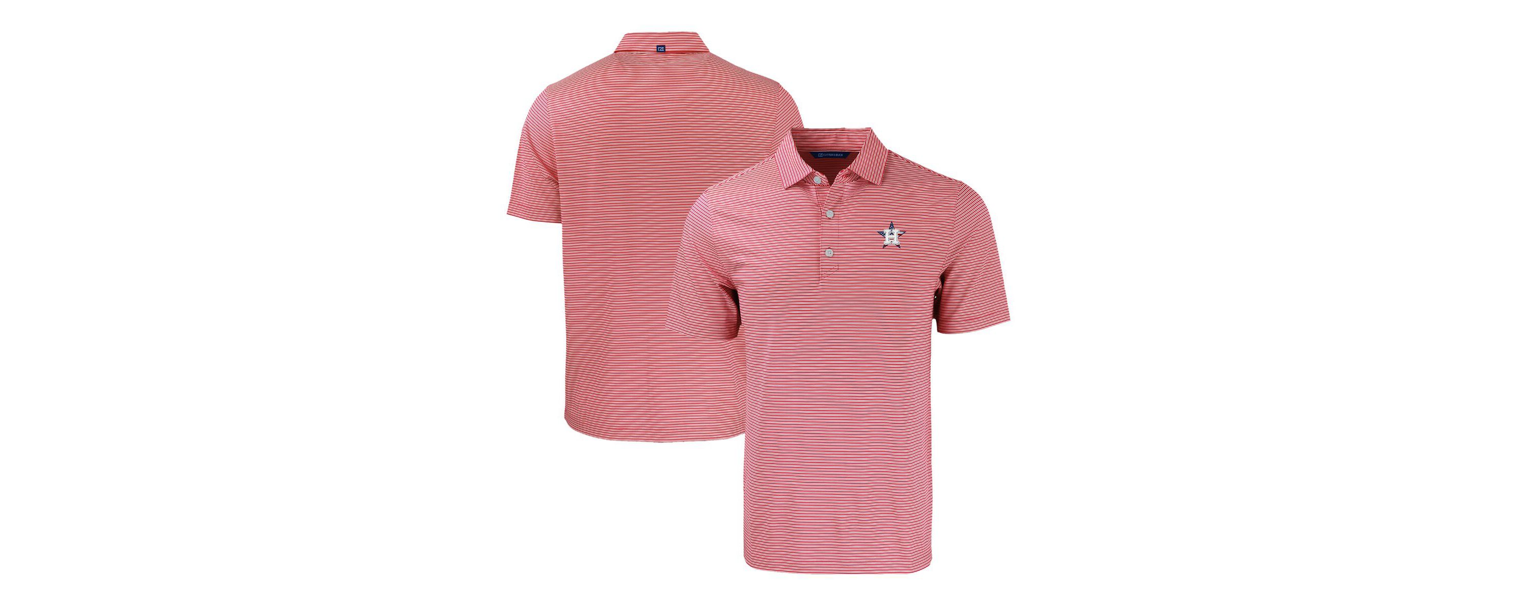 MLB Houston Astros Stars & Stripes Forge Eco Double Stripe Stretch Recycled Polo