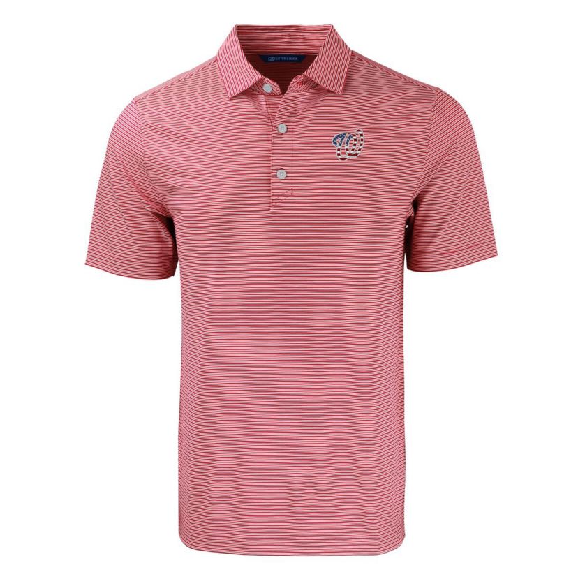 MLB Washington Nationals Stars & Stripes Forge Eco Double Stripe Stretch Recycled Polo