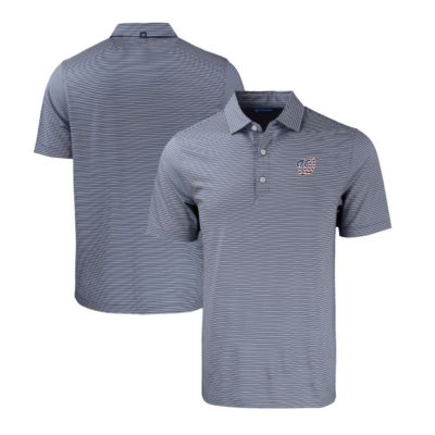 Cutter & Buck Men's MLB Washington Nationals Stars & Stripes Forge Eco Double Stripe Stretch Recycled Polo