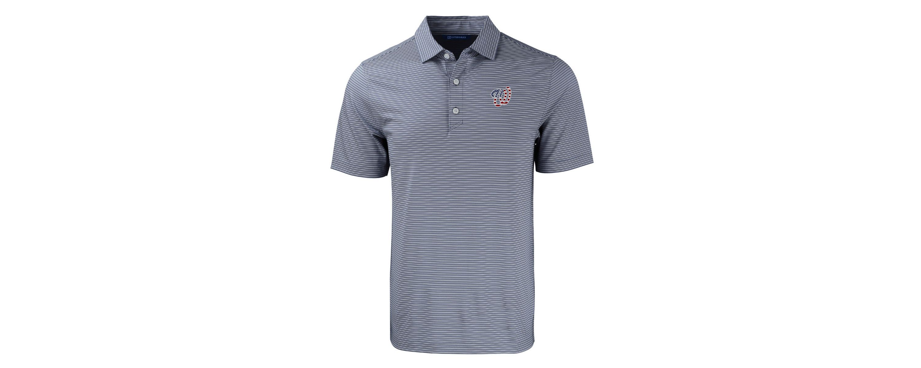MLB Washington Nationals Stars & Stripes Forge Eco Double Stripe Stretch Recycled Polo