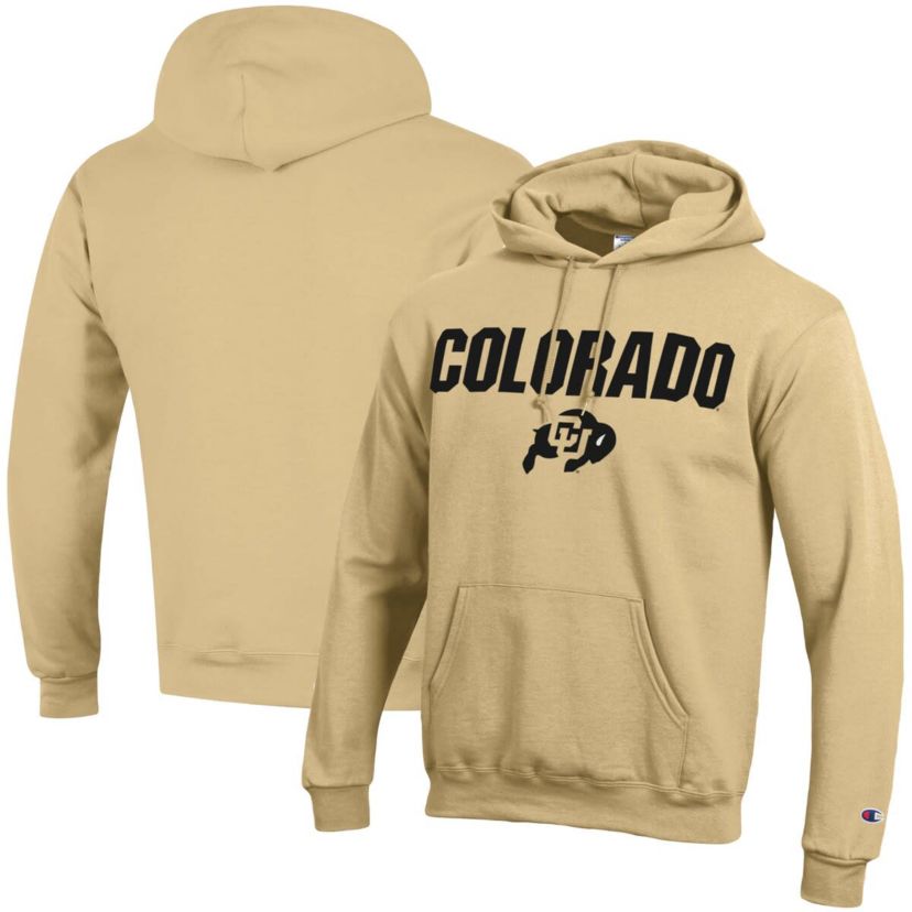 NCAA Colorado Buffaloes Straight Over Logo Powerblend Pullover Hoodie