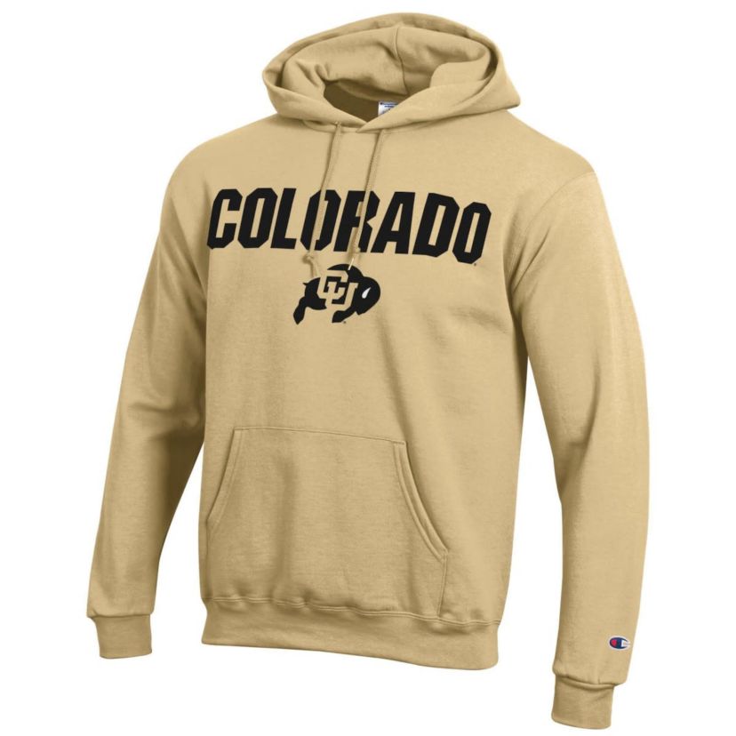 NCAA Colorado Buffaloes Straight Over Logo Powerblend Pullover Hoodie