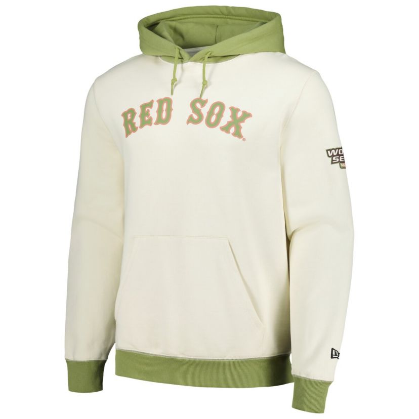 Boston Red Sox MLB Cream/Green Boston Sox Color Pop Pullover Hoodie