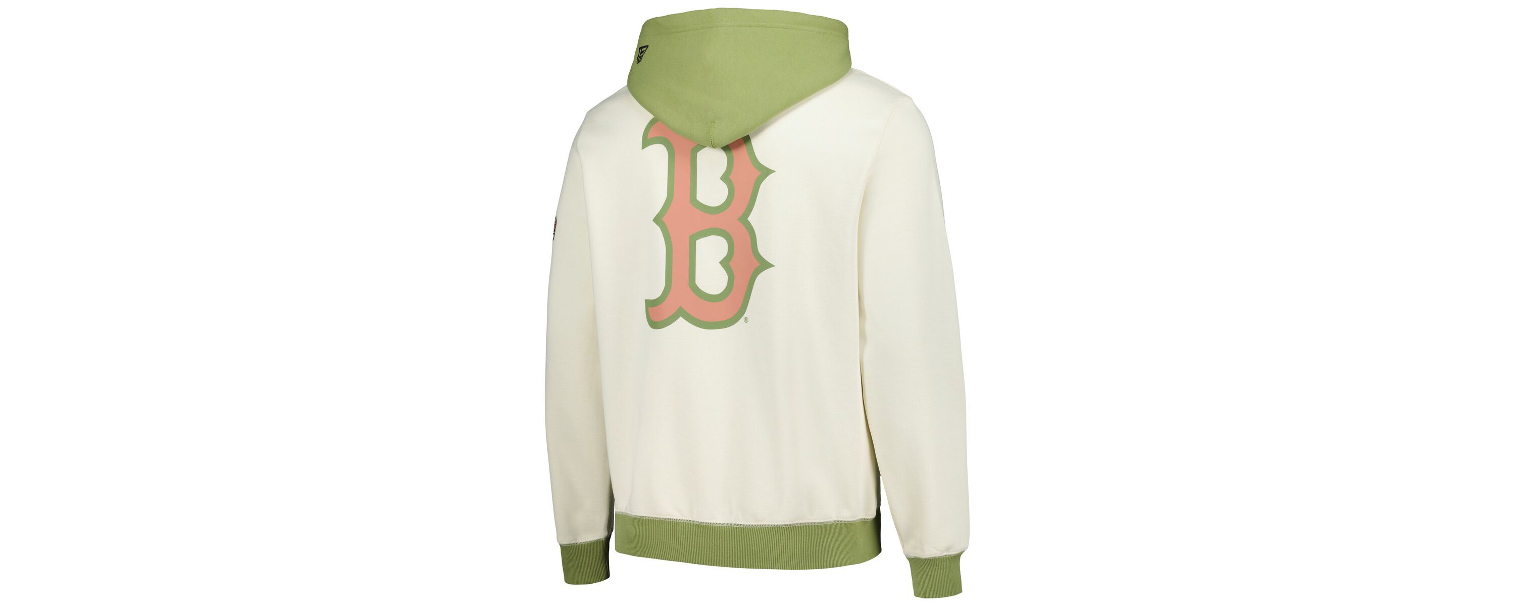 Boston Red Sox MLB Cream/Green Boston Sox Color Pop Pullover Hoodie