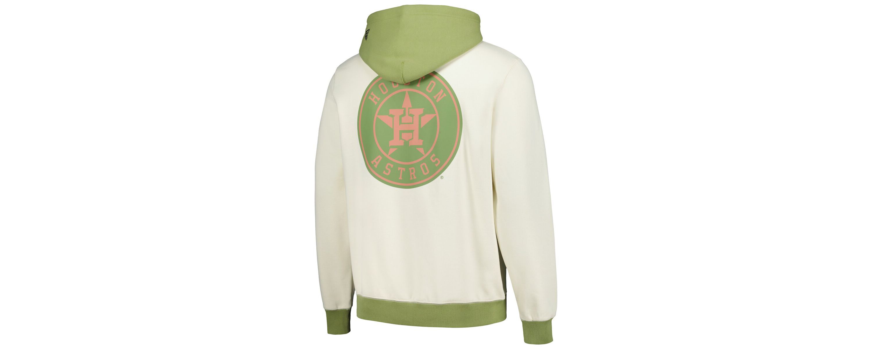 MLB Cream/Green Houston Astros Color Pop Pullover Hoodie