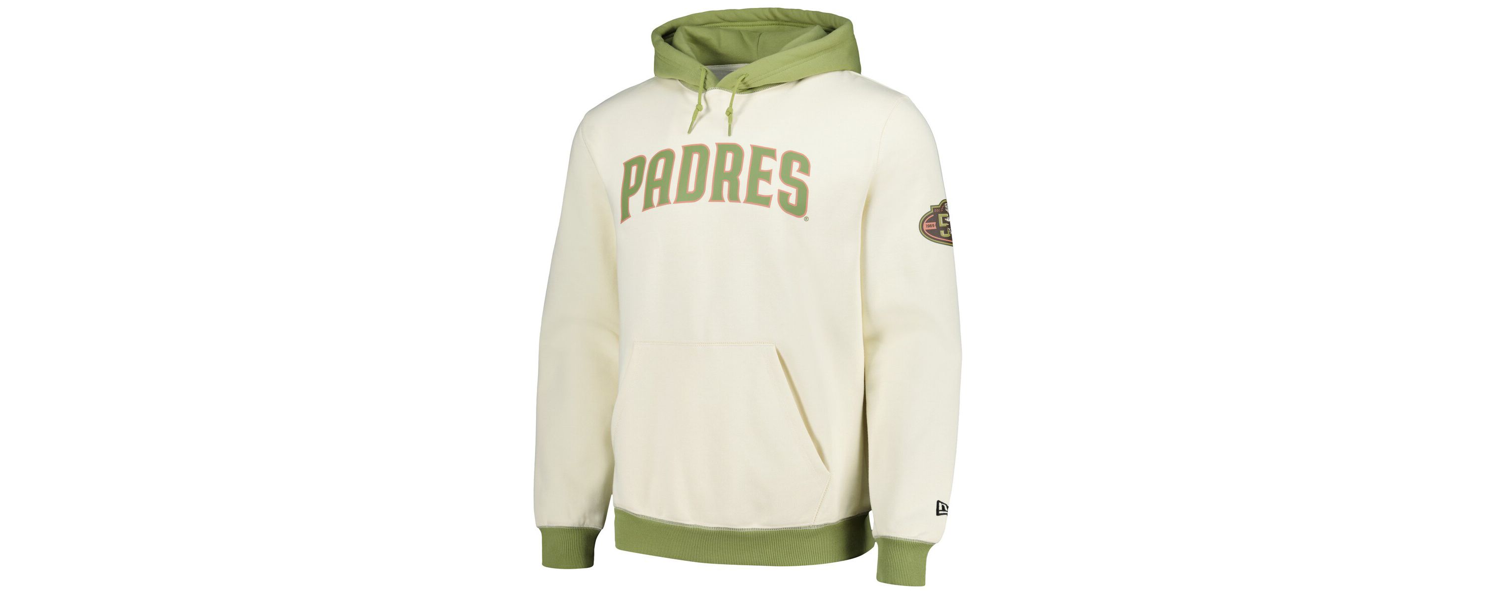 MLB Cream/Green San Diego Padres Color Pop Pullover Hoodie