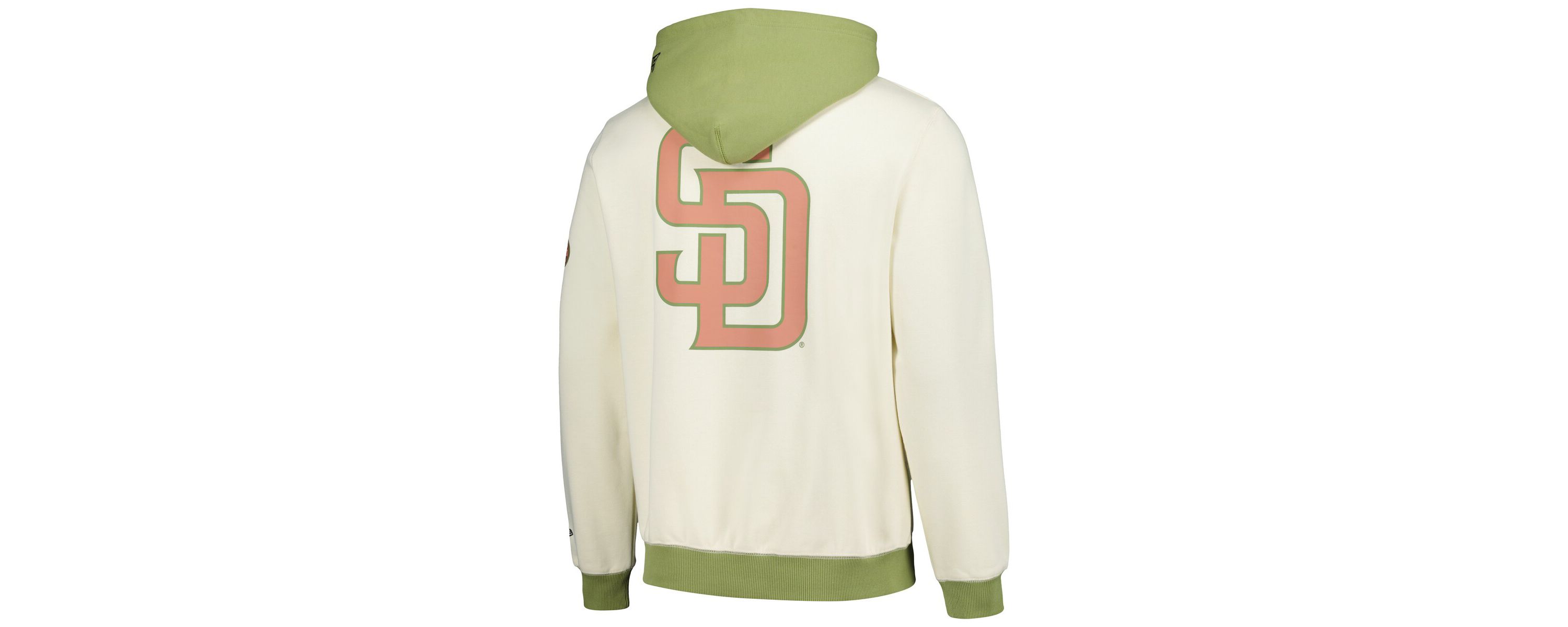 MLB Cream/Green San Diego Padres Color Pop Pullover Hoodie