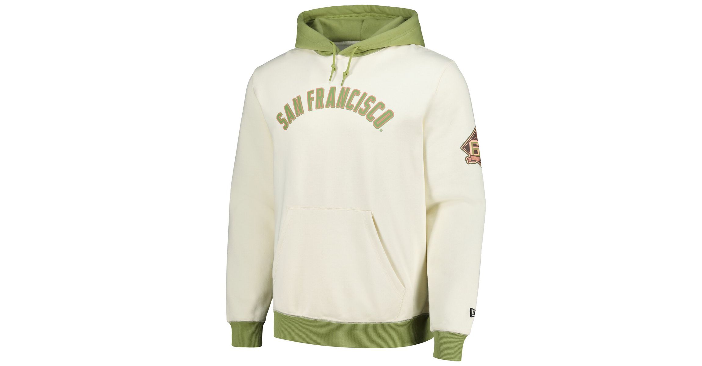 MLB Cream/Green San Francisco Giants Color Pop Pullover Hoodie