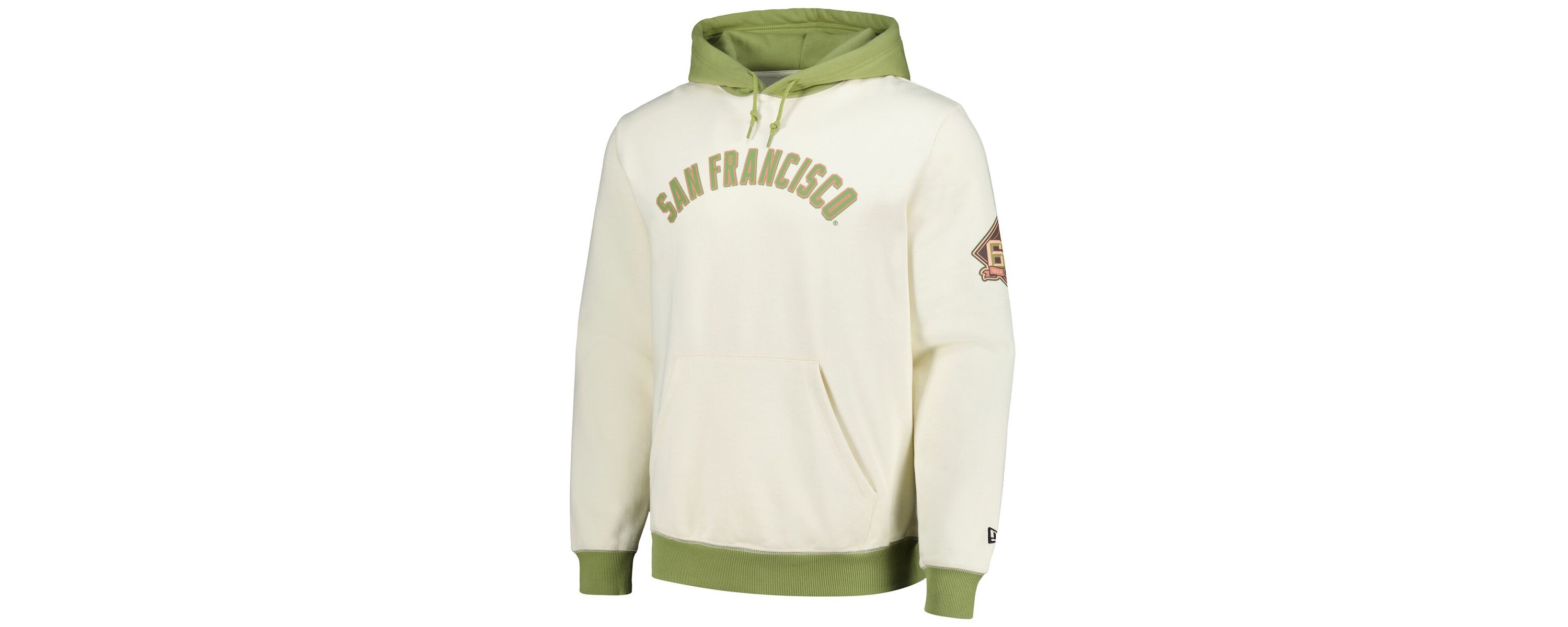 MLB Cream/Green San Francisco Giants Color Pop Pullover Hoodie