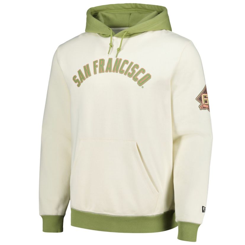 MLB Cream/Green San Francisco Giants Color Pop Pullover Hoodie