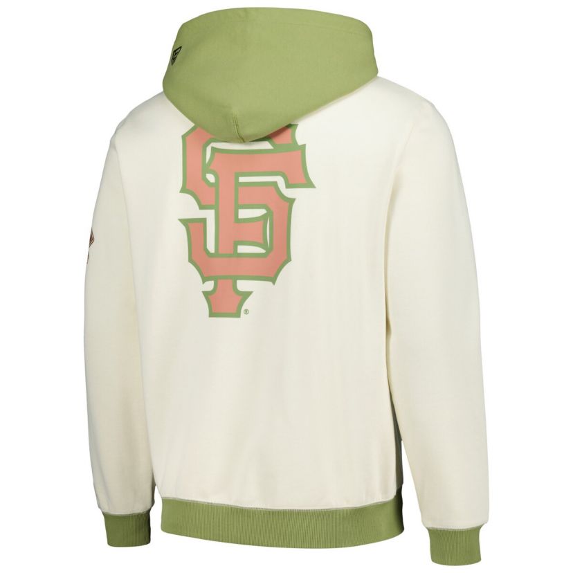MLB Cream/Green San Francisco Giants Color Pop Pullover Hoodie