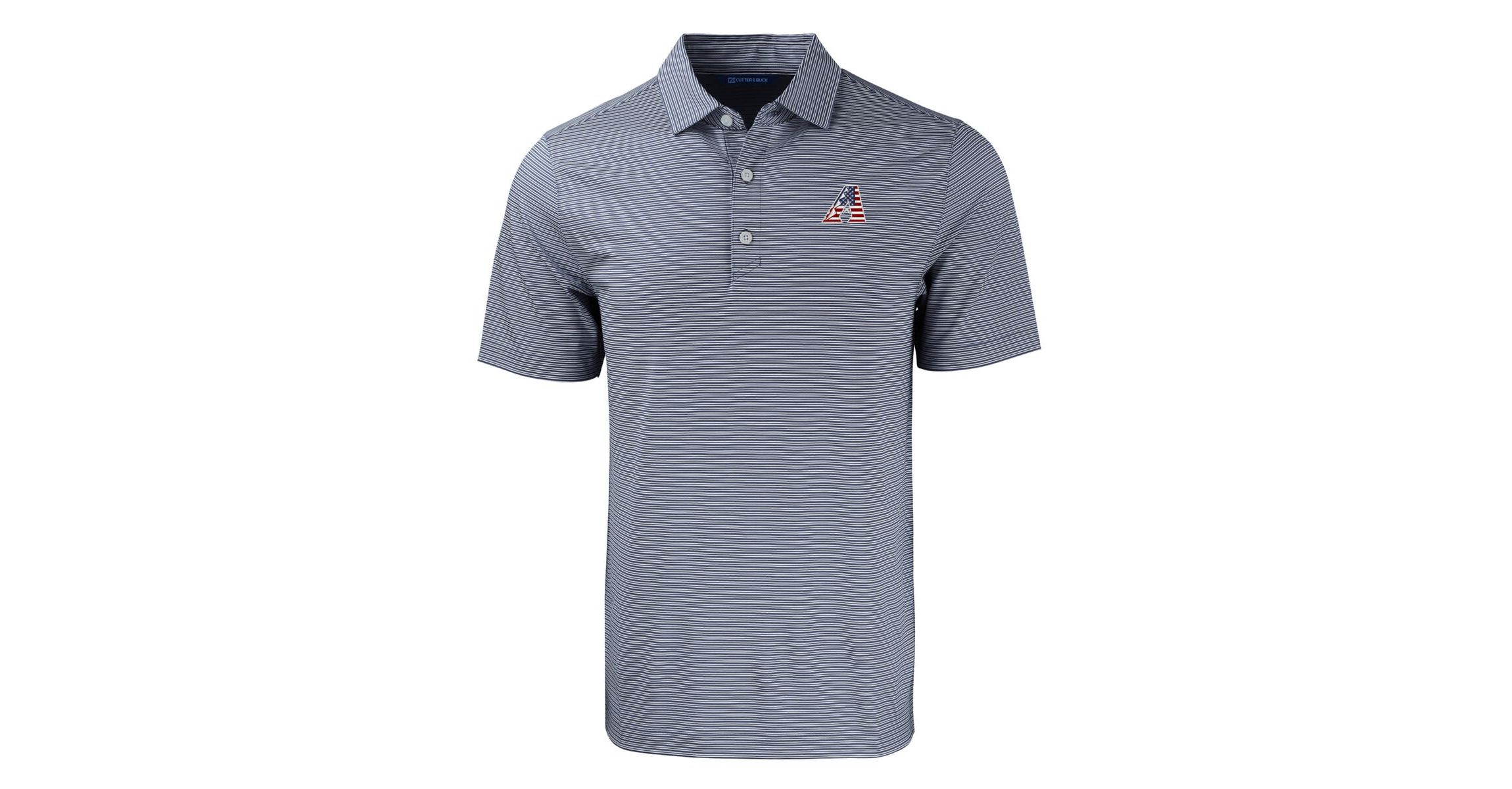 MLB Arizona Diamondbacks Stars & Stripes Big & Tall Forge Eco Double Stripe Stretch Recycled Polo