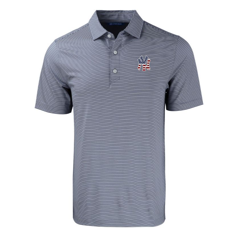 MLB New York Yankees Stars & Stripes Big & Tall Forge Eco Double Stripe Stretch Recycled Polo