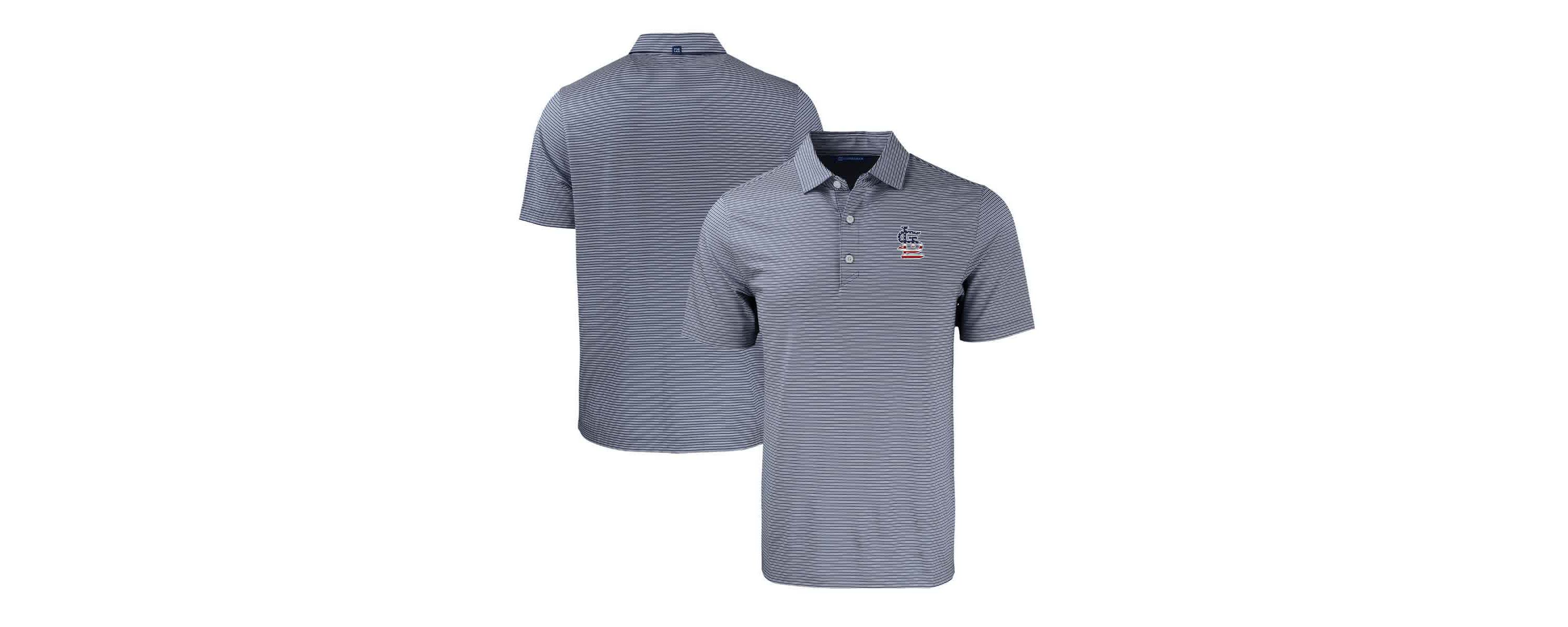 MLB St. Louis Cardinals Stars & Stripes Big & Tall Forge Eco Double Stripe Stretch Recycled Polo