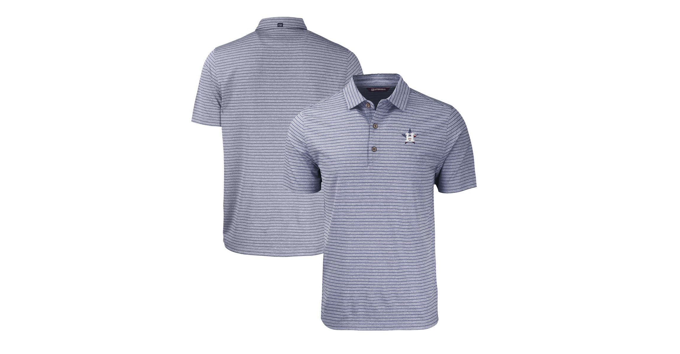MLB Houston Astros Stars & Stripes Big & Tall Forge Eco Stripe Stretch Recycled Polo